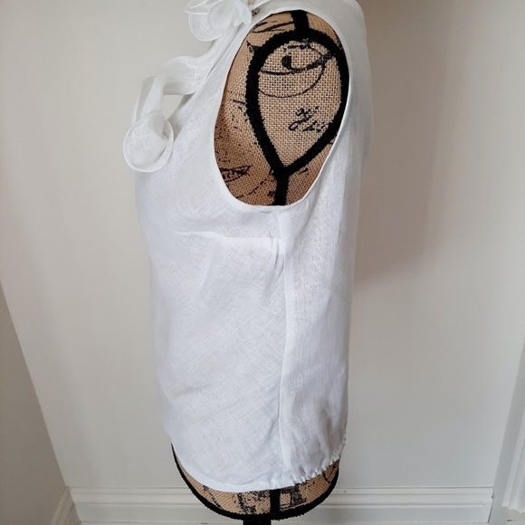 ADRIANA CONTRERAS ONE SHOULDER LINEN TOP - Picture 5 of 9